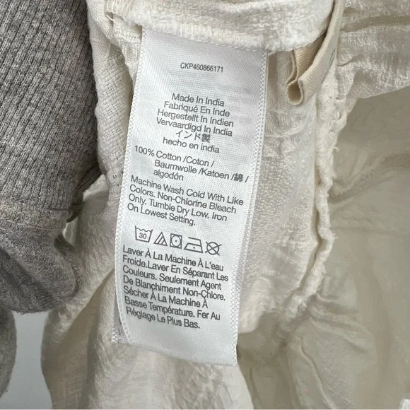 Madewell Lightestspun Tie-Strap Ruffle-Hem Cover-Up Dress White 3X - Picture 6 of 7